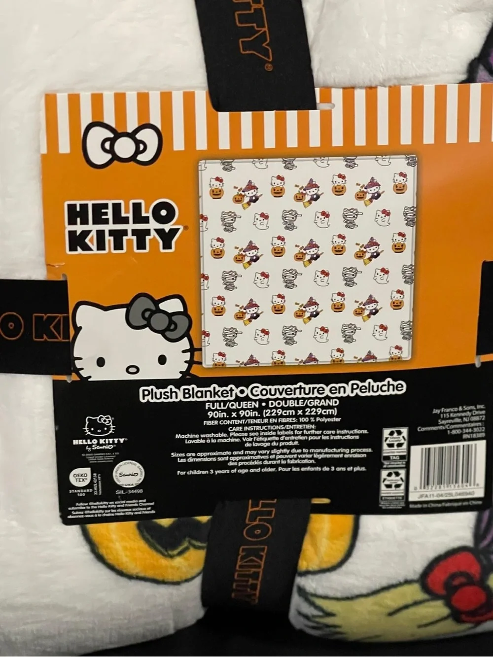 Halloween Hello Kitty Trick or Treat Blanket - Halloween Hello Kitty Blanket
